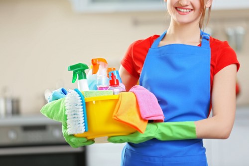 Professional carpet cleaning equipment improving a living room carpet